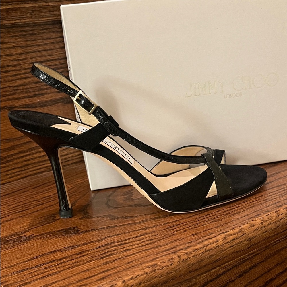 Jimmy Choo Elegant Black Slingback Heels